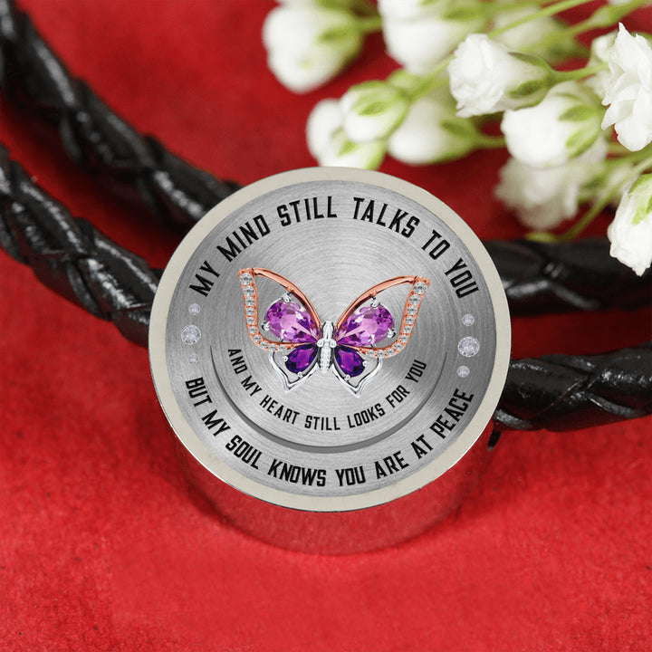 KEEPSAKE Butterfly  Leather Bracelet  | CIRCLE | - CartEpic